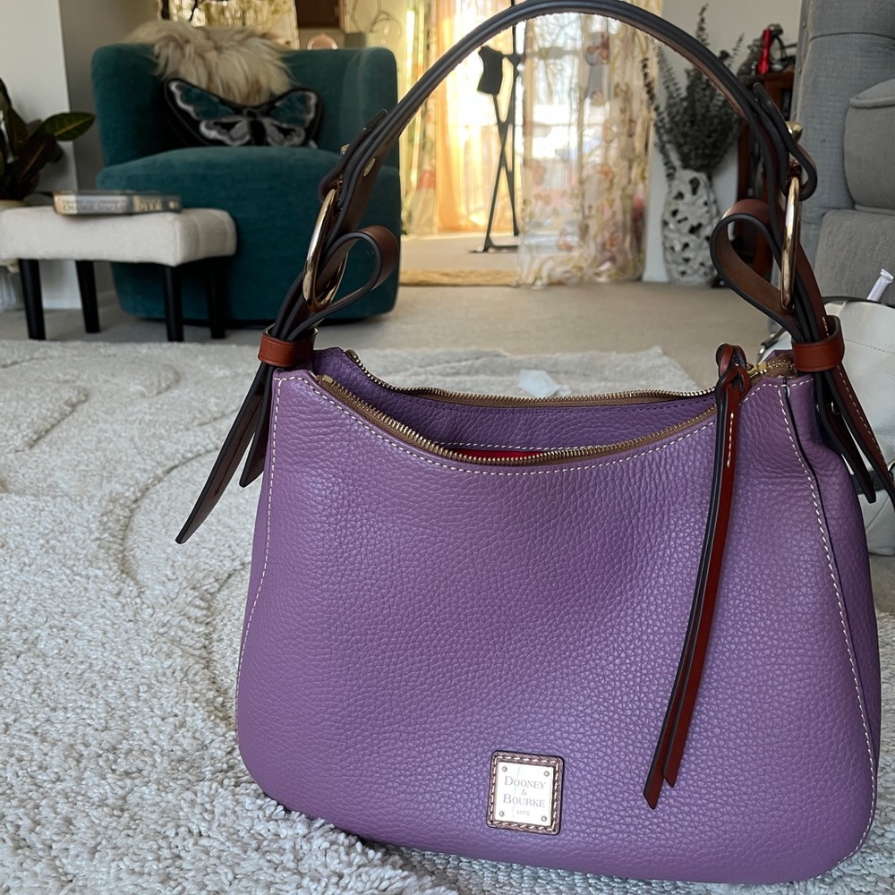Dooney & Bourke Mauve Leather Hobo
